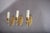 Louis XVI Gilt Metal Wall Sconces with Oval Beaded Backplates, 1950s, Set of 3 For Sale - Image 3 of 7