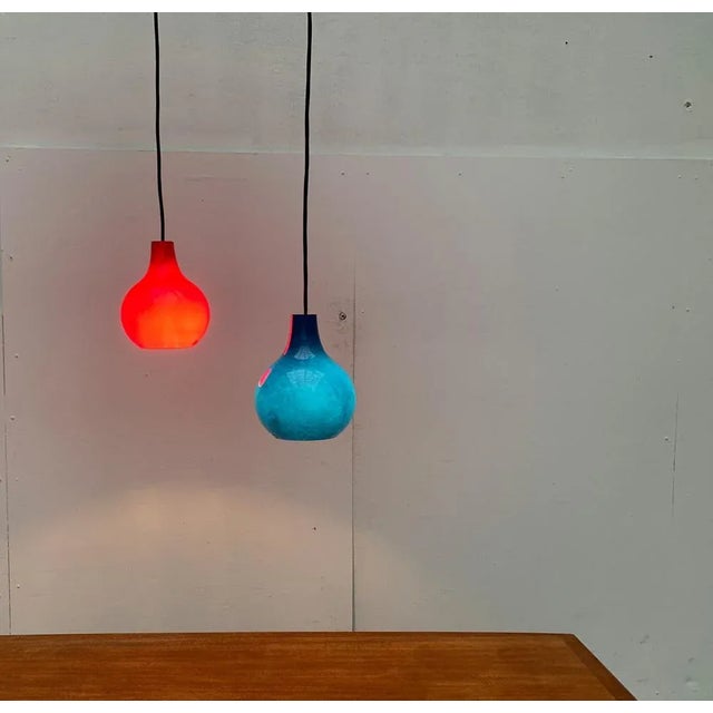 Mid-Century German Ah Glass Pendant Lamp from Peill & Putzler, Set of 2 For Sale - Image 10 of 18