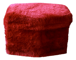Vintage Furry Ottoman, Italy, 1970s