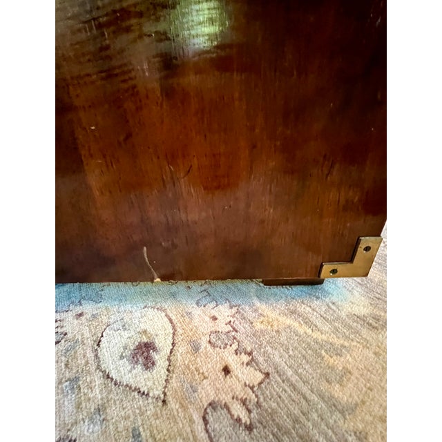 Vintage Boho Henredon Campaign Tall Chest of Drawers For Sale - Image 11 of 11