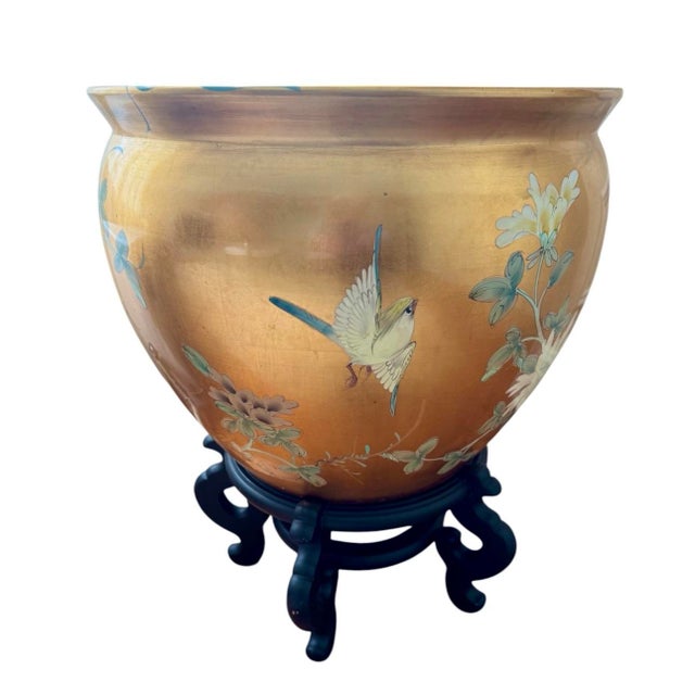 20th Century Chinese Porcelain Fish Pots / Planters — A Pair For Sale - Image 4 of 9