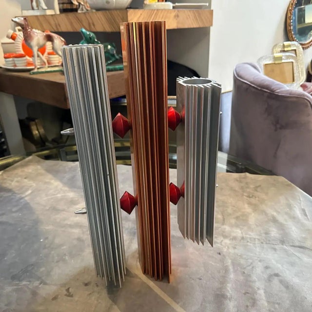 1980s Post Modern Aluminum Italian Sculpture For Sale - Image 12 of 12