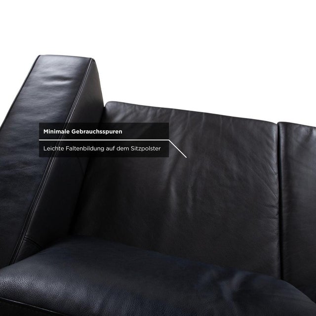 Black Indivi Leather Two-Seater Black Sofa by BoConcept For Sale - Image 8 of 14
