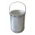 Vintage Ice Bucket With Lucite and Silver Foil Finish For Sale