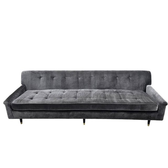 Wood MCM Milo Baughman for Thayer Coggin Sofa – Newly Reupholstered For Sale - Image 7 of 10