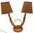 French Louis Sognot Attrib French Vintage Double Light Table Lamp For Sale - Image 3 of 7