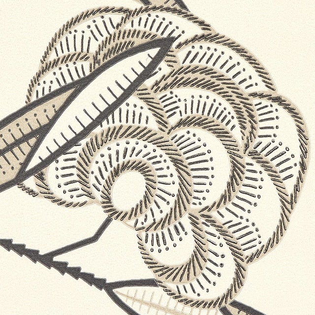 Modern Sample - Schumacher x Neisha Crosland Jacob's Tree Wallpaper in Black & Cream For Sale - Image 3 of 5