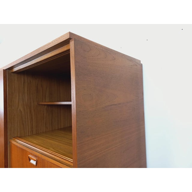 Vintage Scandinavian Style Teak Secretaire Cabinet, 1960s For Sale - Image 12 of 17