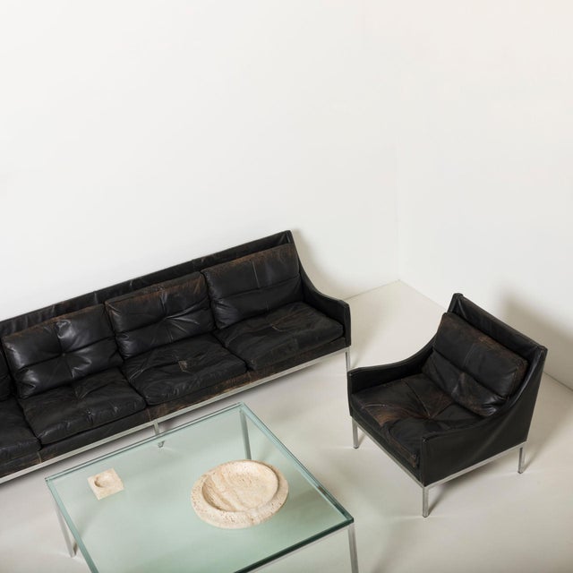 Mid-Century Lounge Chairs in Chrome and Patinated Leather, Germany, 1960s, Set of 2 For Sale - Image 11 of 13