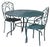 Metal Antique Garden Table & Chairs, Set of 5 in Dark Green Patio For Sale - Image 7 of 15