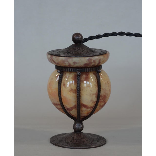 Andre Delatte Tiny French Art Deco Night Lamp by André Delatte - 1920s France For Sale - Image 4 of 13