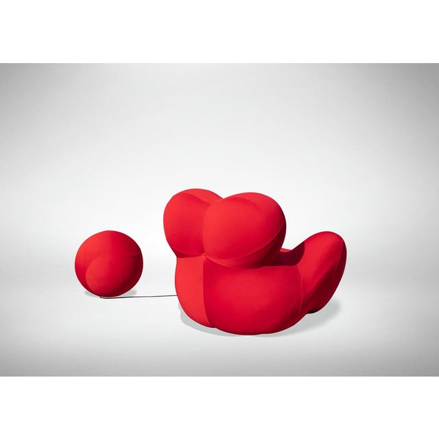 Metal Set of Up DU5 and DU6 Armchair and Ottoman by Gaetano Pesce for B&B, 1970s For Sale - Image 7 of 9