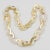 Gold Monies Long Chain Necklace Gilt Metal and Seashell For Sale - Image 8 of 12