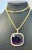 Early 21st Century 110Ct Cushion Amethyst & 5 Ct Diamond Pendant Necklace 14 K Yellow Gold + Chain For Sale - Image 5 of 18