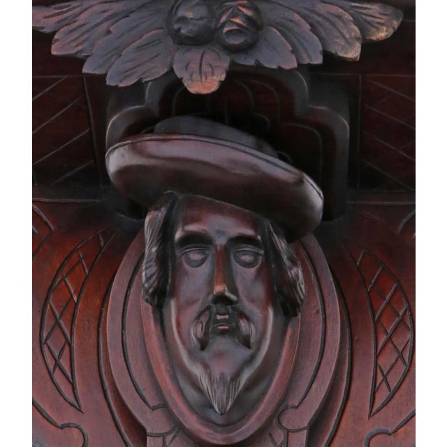 Antique Carved Walnut Clock or Decorative Item Wall Bracket Shelf, 19th Century For Sale - Image 5 of 7
