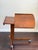 1970s Scandinavian Modern Danish Modern Rosewood Rolling Tray Table Adjustable MCM Laptop Side Table For Sale - Image 9 of 10