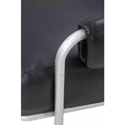 Armchairs in Steel and Black Skai by Guido Faleschini, Italy, 1970s, Set of 2 For Sale - Image 6 of 8