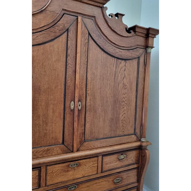 Empire Dutch Demountable Oak Cabinet with Hidden Secretary, 1820s For Sale - Image 3 of 16