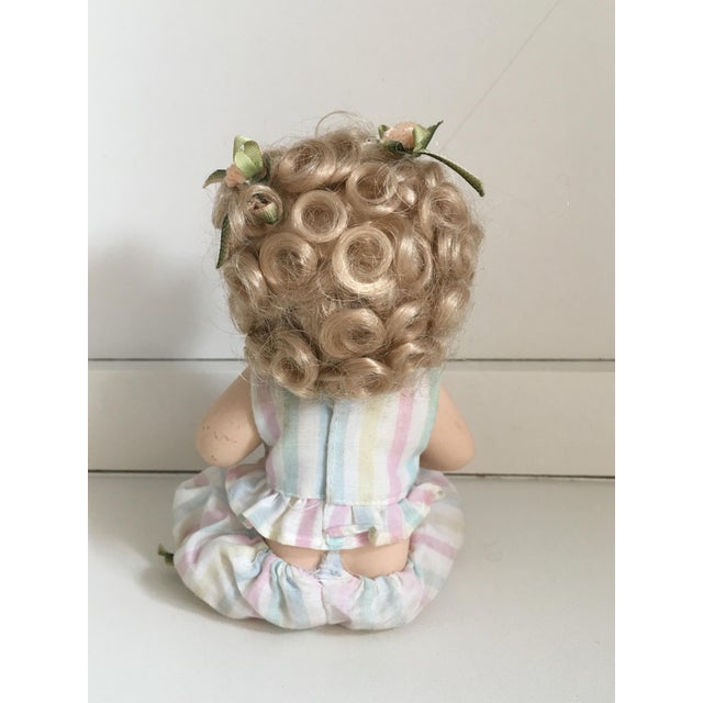 Cream Mid 20th Century Bisque Porcelain Doll For Sale - Image 8 of 15