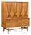 Broyhill Brasilia Mid Century Walnut and Brass Gentlemans Chest Highboy Dresser For Sale