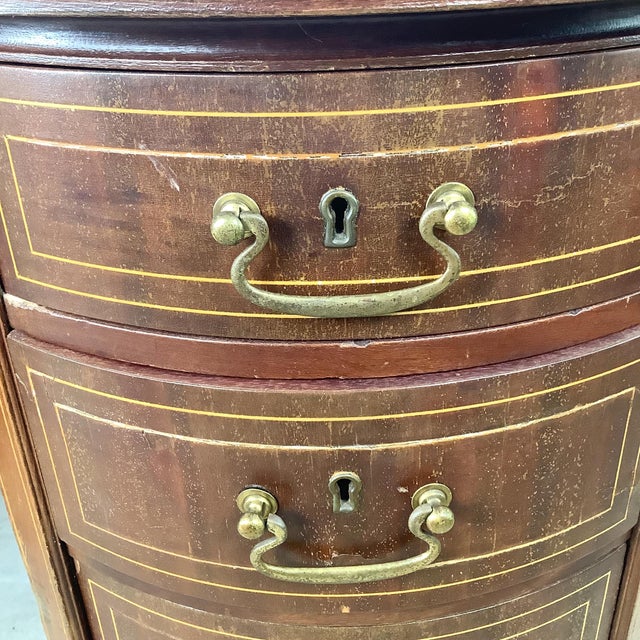 Antique English Edwardian Mahogany Kidney Desk For Sale - Image 14 of 18