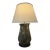 Vintage Volcanic Glaze Ceramic Table Lamp With Original Shade For Sale