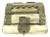 Vintage Camel Bone and Brass Box, Brass Inlay, Lidded, Carving, Hinged Lid Ring Box, Brown Ivory Gold Trinket For Sale