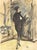 This is an original French fashion print that dates to 1947. It originally appeared in a high end MId-Century French...