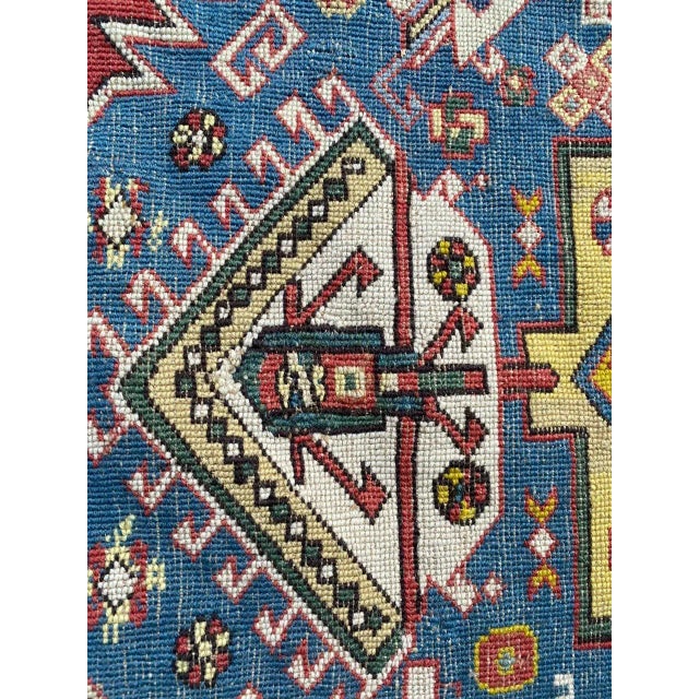 Antique Caucasian Needlepoint Embroidered Rug For Sale - Image 11 of 18