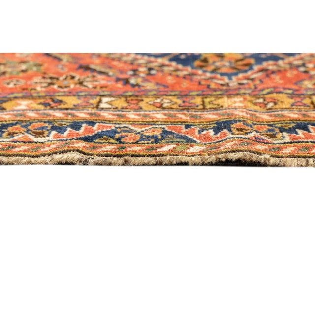 Red Antique Qashqai Rug 4'9'' x 6'8'' For Sale - Image 8 of 12