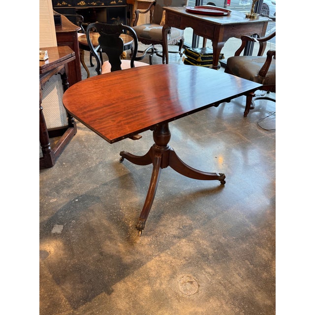 19th Century Mahogany Triple Pedestal Dining Table For Sale - Image 15 of 18
