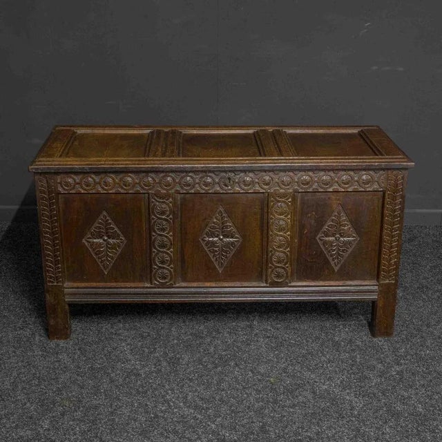 Late 17th Century Oak Chest For Sale - Image 11 of 11