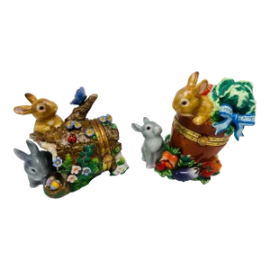 Decorative Bunny Boxes, Collection of Two