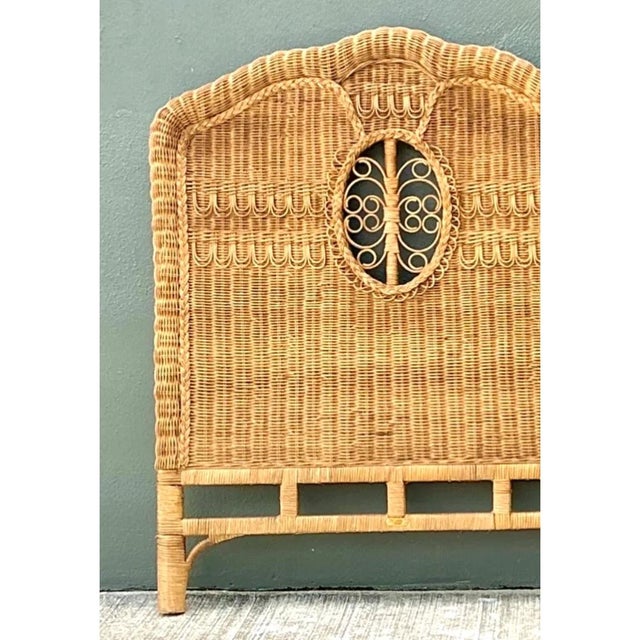 Late 20th Century Vintage Ralph Lauren Rattan Twin Headboards - A Pair For Sale - Image 5 of 12
