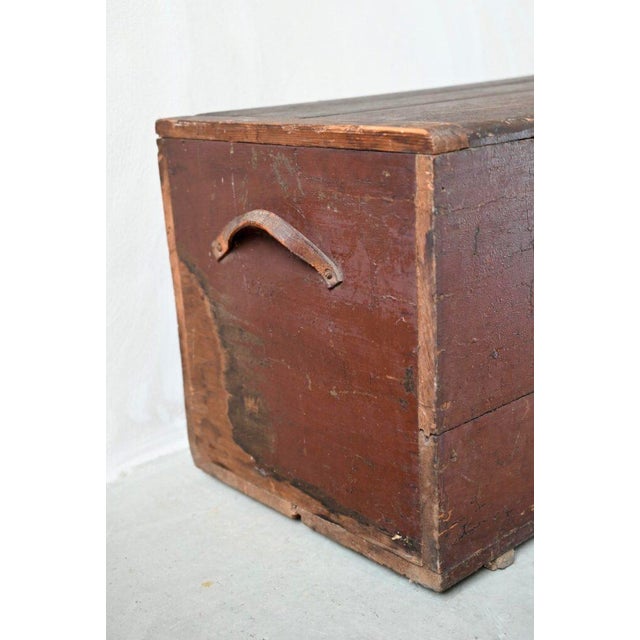 Large Chest in Weathered Wood, 1890s For Sale - Image 11 of 18