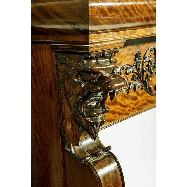 Late 19th Century Antique Carved Fireplace Mantel For Sale - Image 5 of 9