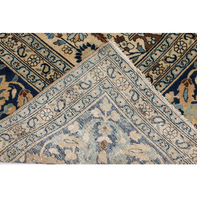 Persian Antique Khorassan Botanic Design Handmade Wool Rug For Sale - Image 3 of 8