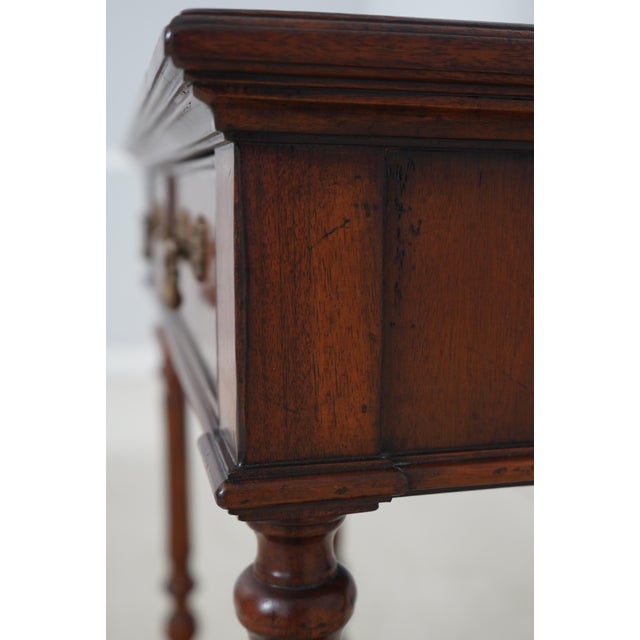 Jonathan Charles Mahogany 2 Drawer Console For Sale - Image 11 of 18