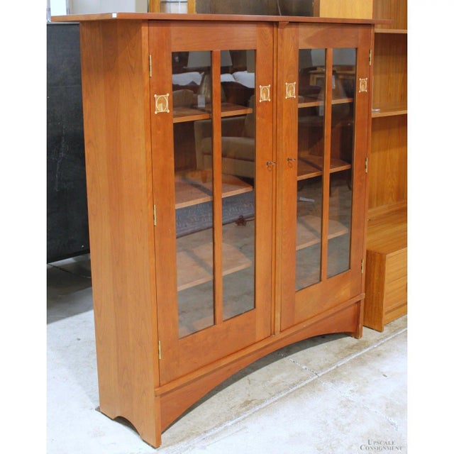 Arts & Crafts Stickley 'Harvey Ellis' Bookcase W/Inlay For Sale - Image 3 of 8