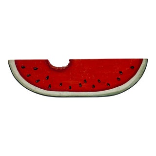Vintage Wooden Watermelon Slice For Sale
