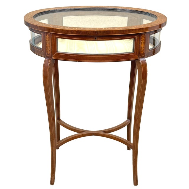 19th Century Mahogany Oval Bijouterie Display Table, 1890 For Sale - Image 10 of 14