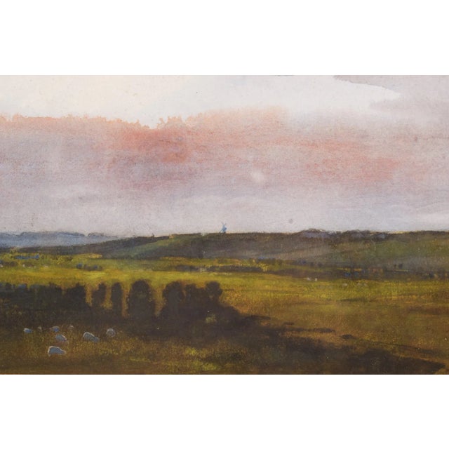 Anonymous, Pre-Raphaelite Landscape, 1890s, Watercolor, Framed For Sale - Image 5 of 11
