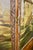 Italian Vintage Hand Carved Wood Room Divider Screen With Painted Scene of Tuscany Landscape For Sale In Charlotte - Image 6 of 6