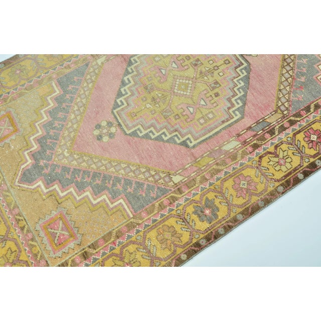 Textile 1960s Vintage Handmade Turkish Oushak Area Rug For Sale - Image 7 of 11