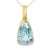 14K Yellow Gold Pear-Shaped Blue Topaz Pendant Enhancer Elegant Estate 14K Yellow Gold Pear-Shaped Blue Topaz Pendant...