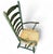 Vintage High Back Ladder Chair in Green Wood with Rush Seat For Sale - Image 11 of 15