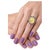 Bochic “Capri” Vintage Honey Opal & Tanzanite Ring — 18K Gold & Silver For Sale - Image 4 of 11