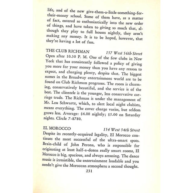 "Dining in New York an Intimate Guide" 1934 James, Rian For Sale - Image 4 of 12