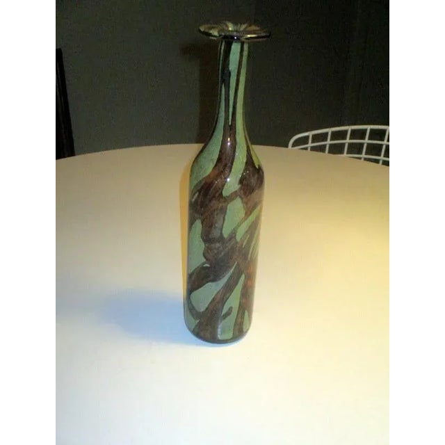 Mid 20th Century Mdina Italian Glass Bottle Vase For Sale - Image 5 of 6
