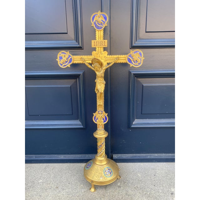 Neo Gothic Altar Crucifix For Sale - Image 6 of 18
